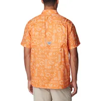 Vols | Tennessee Columbia Super Slack Tide Fish Print Woven Shirt Alumni Hall