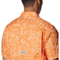 Vols | Tennessee Columbia Super Slack Tide Fish Print Woven Shirt Alumni Hall