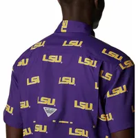 Lsu | Columbia Men's Super Slack Tide Printed Shirt Alumni Hall