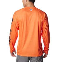 Auburn Columbia PFG Terminal Tackle Heather Long Sleeve Shirt