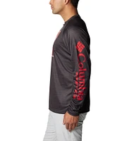 Nebraska Columbia PFG Terminal Tackle Heather Long Sleeve Shirt