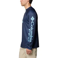 UNC Columbia PFG Terminal Tackle Heather Long Sleeve Shirt