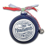 West Virginia Mountaineers Ceramic Globe Ornament