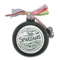 Michigan State Spartans Ceramic Globe Ornament