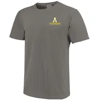 App | Appalachian State Wood Sign Laurels Comfort Colors Tee Alumni Hall