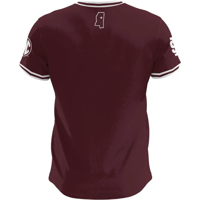 Alumni Hall Bulldogs, Mississippi State Adidas Pinstripe Baseball Jersey  Alumni Hall