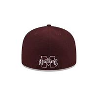 Mississippi State New Era 5950 Text Fitted Cap