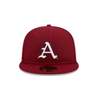 Arkansas New Era 5950 Vault A Logo Flat Bill Fitted Cap