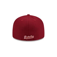 Florida State New Era 5950 Seminole Logo Flat Bill Fitted Hat