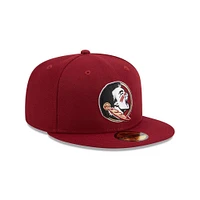 Florida State New Era 5950 Seminole Logo Flat Bill Fitted Hat