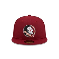 Florida State New Era 5950 Seminole Logo Flat Bill Fitted Hat