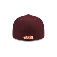 Virginia Tech New Era 5950 VT Logo Flat Bill Fitted Hat