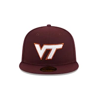 Virginia Tech New Era 5950 VT Logo Flat Bill Fitted Hat