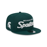 Michigan State New Era 950 Script Spartans Flat Brim Hat