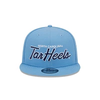 UNC New Era 950 Script Tar Heels Flat Brim Hat