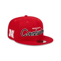 Nebraska New Era 950 Script Cornhuskers Flat Brim Hat