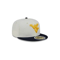 West Virginia New Era Kids 5950 WV Logo Flat Bill Fitted Hat