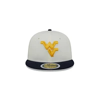 West Virginia New Era Kids 5950 WV Logo Flat Bill Fitted Hat