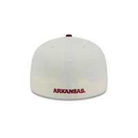 Arkansas New Era 5950 Running Hog Logo Flat Bill Fitted Hat