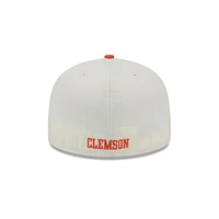 Clemson New Era 5950 Paw Logo Flat Bill Fitted Hat