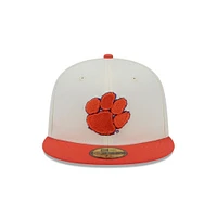 Clemson New Era 5950 Paw Logo Flat Bill Fitted Hat