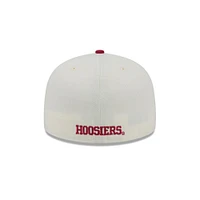 Indiana New Era 5950 IU Logo Flat Bill Fitted Hat