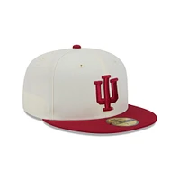 Indiana New Era 5950 IU Logo Flat Bill Fitted Hat