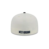 West Virginia New Era 5950 WV Logo Flat Bill Fitted Hat