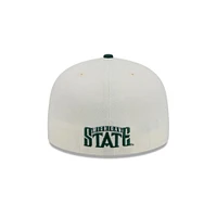 Michigan State New Era 5950 Vault Sparty Logo Flat Bill Fitted Hat