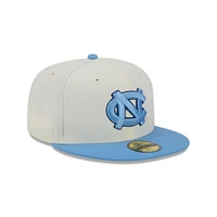 UNC New Era 5950 NC Logo Flat Bill Fitted Hat