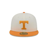 Tennessee New Era 5950 Power T Logo Flat Bill Fitted Hat