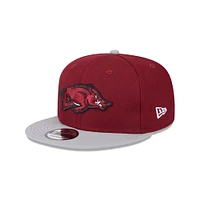 Arkansas New Era 9Fifty Snapback Two Tone Flat Brim Hat