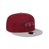 Arkansas New Era 9Fifty Snapback Two Tone Flat Brim Hat