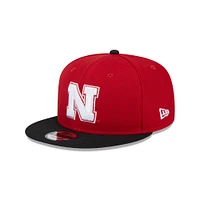 Nebraska New Era 9Fifty Snapback Two Tone Flat Brim Hat