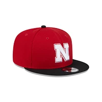 Nebraska New Era 9Fifty Snapback Two Tone Flat Brim Hat