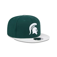 Michigan State New Era 9Fifty Snapback Two Tone Flat Brim Hat