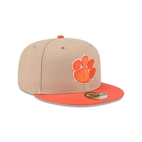 Clemson New Era 5950 Flat Bill Fitted Cap