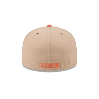 Clemson New Era 5950 Flat Bill Fitted Cap