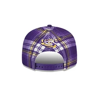 LSU New Era 950 Plaid Statement Flat Bill Snapback Cap