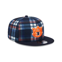 Auburn New Era 950 Plaid Statement Flat Bill Snapback Cap