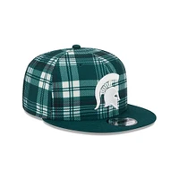 Michigan State New Era 950 Plaid Statement Flat Bill Snapback Cap