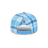 UNC New Era 950 Plaid Statement Flat Bill Snapback Cap