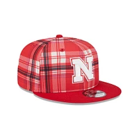 Nebraska New Era 950 Plaid Statement Flat Bill Snapback Cap