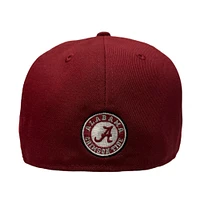 Alabama New Era 5950 Script A Fitted Flat Brim Hat