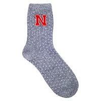 Nebraska Donegal Bay Women's Lounge Socks 2 Pack