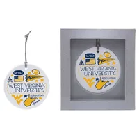  Wvu | West Virginia Julia Gash Round Ceramic Ornament | Alumni Hall