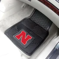  Huskers | Nebraska 2 Pack Heavy Vinyl Car Mats | Alumni Hall