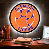  Clemson | Clemson Led Round Lit Wall Decor | Alumni Hall