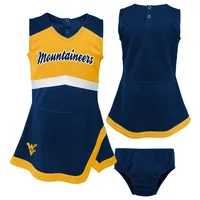 West Virginia Toddler Cheerleader 2-Piece Dress Set