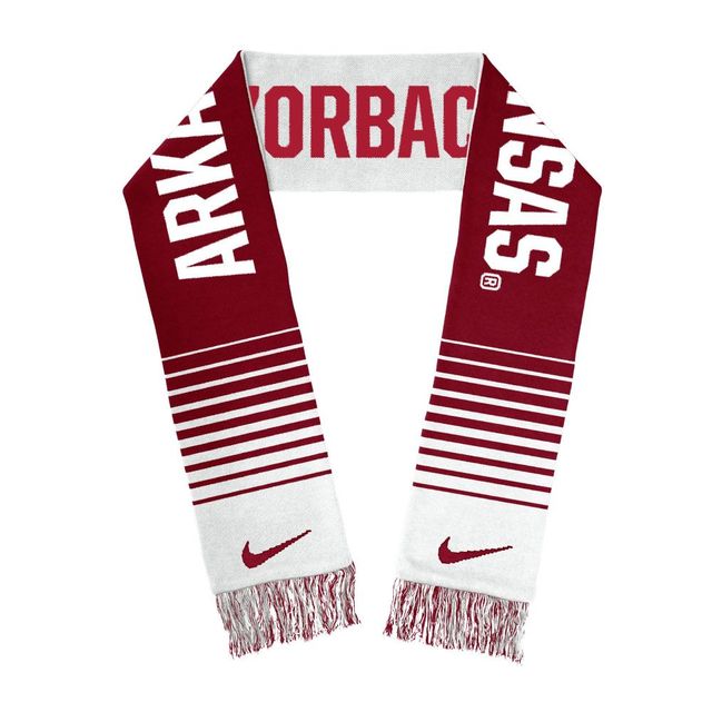  Razorbacks | Arkansas Nike Local Verbiage Knit Fringe Scarf | Alumni Hall